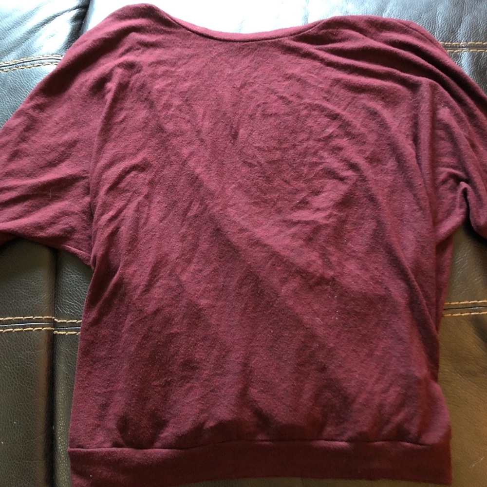XL burgundy reversible sweater